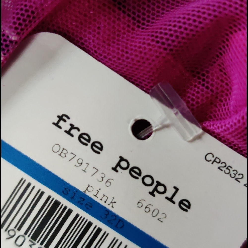 Free People Underwire Pink Mesh Triangle Cup Bra - Picture 5 of 5